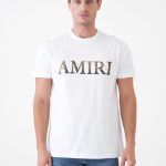 Amiri Leopard Logo Print T-Shirt