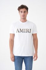 Amiri Leopard Logo Print T-Shirt