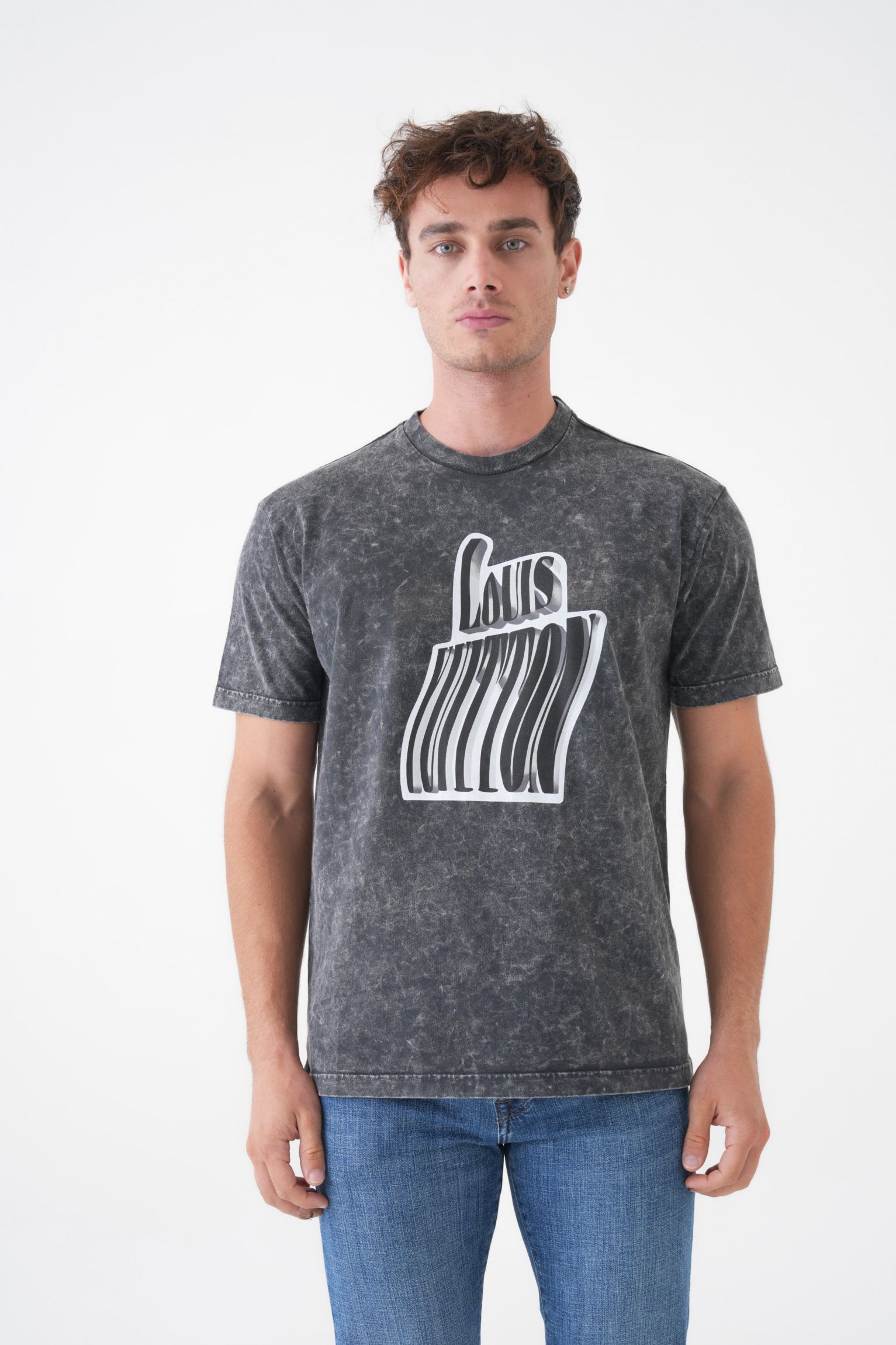 20251661 Louis Vuitton Washed Out Signature T-Shirt - Afbeelding 1