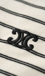 Celine 'Triomphe' Logo Embroidered T-Shirt - Afbeelding 3