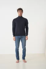 Stone Island Ghost 565FC Fijngebreide coltrui van wol - Afbeelding 10