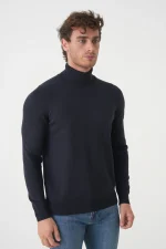 Stone Island Ghost 565FC Fijngebreide coltrui van wol - Afbeelding 3