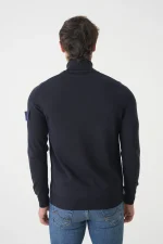 Stone Island Ghost 565FC Fijngebreide coltrui van wol - Afbeelding 9
