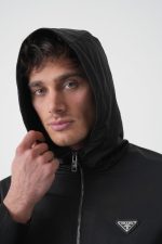 Prada Hooded Cardigan Windbreaker Jas - Afbeelding 11