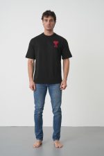 Ami Paris 'ZigZag' Logo Embroidered T-Shirt - Afbeelding 9