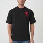 Ami Paris 'ZigZag' Logo Embroidered T-Shirt