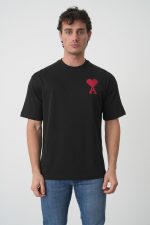 Ami Paris 'ZigZag' Logo Embroidered T-Shirt