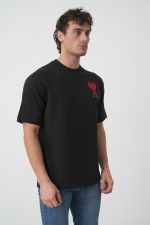 Ami Paris 'ZigZag' Logo Embroidered T-Shirt - Afbeelding 3