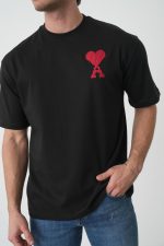 Ami Paris 'ZigZag' Logo Embroidered T-Shirt - Afbeelding 4