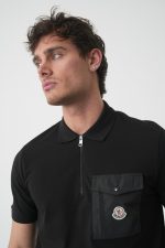 Moncler Logo Patch Zip-Up Polo Shirt - Afbeelding 6