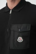 Moncler Logo Patch Zip-Up Polo Shirt - Afbeelding 7